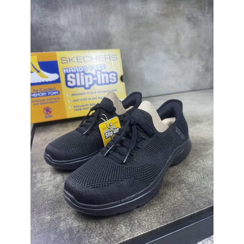 Skechers Go Walk 6 Lovely Day 124568/BBK Black Women’s 5 NIB